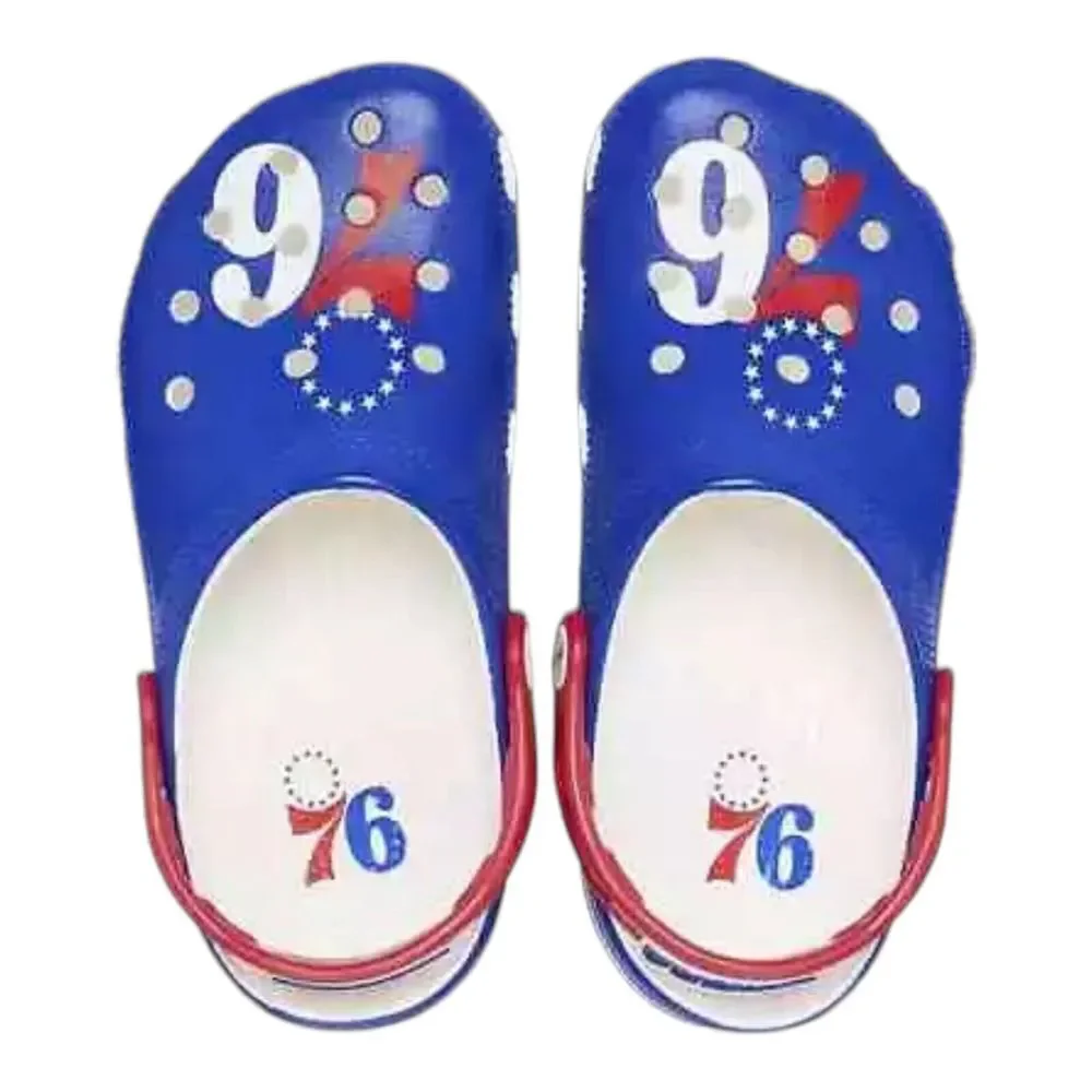 Crocs Classic‎ Clog Philadelphia 76ers NBA Blue Slip On Unisex Men's Size 13